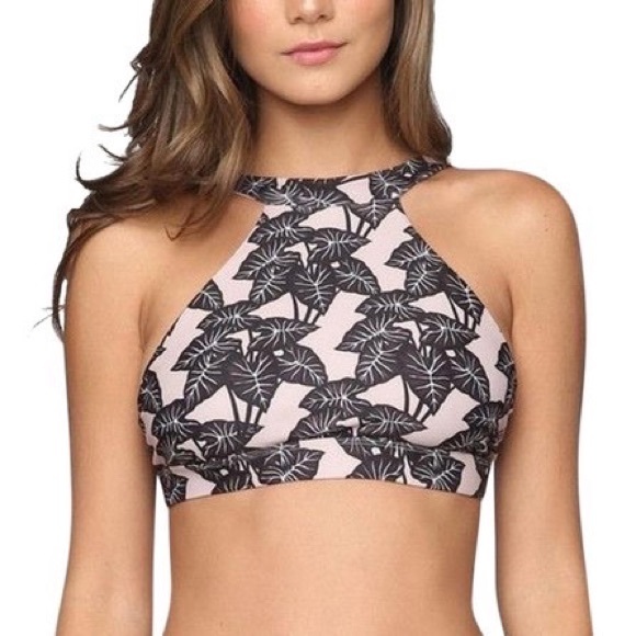 Acacia Swimwear Black Elephant Dubai Halter Bikini Top - Picture 2 of 4